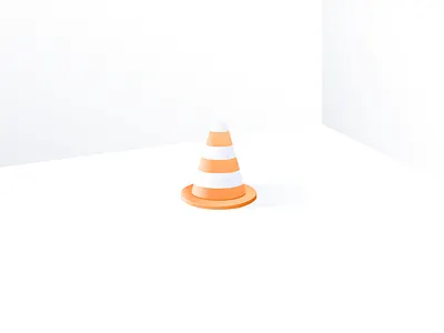 Traffic cone 404 art design emptystate error page figma illustration orange placeholder sketch traffic cone ui under construction ux vector