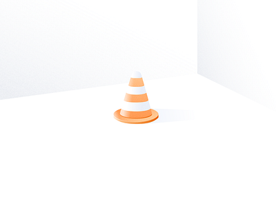 Traffic cone 404 art design emptystate error page figma illustration orange placeholder sketch traffic cone ui under construction ux vector