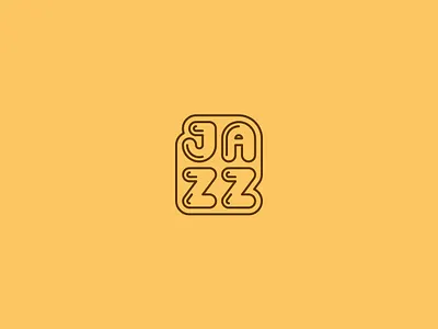 Jazzy flat font groovy jazz logo music