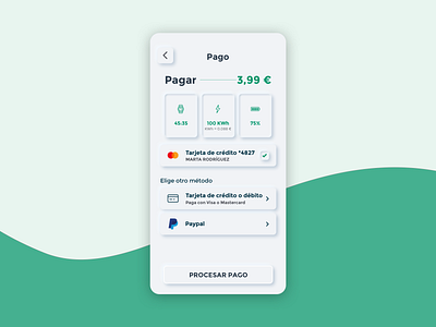 Neumorphism payment screen app car charging app clean design electric electric car minimal neumorphic neumorphism pay payment paypal soft ui ui ux