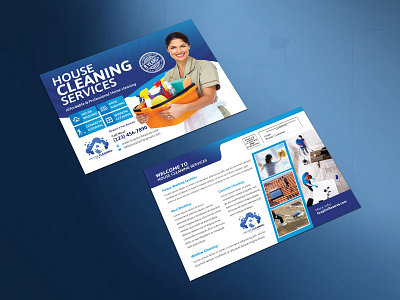 Cleaning Service Eddm Postcard Design Template eddm eddm template postcard postcard template design psd