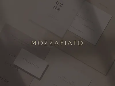 Mozzafiato brand catering design elegant invitation italian logo logo design logotype luxury mark minimal service simple special typography wedding wedding card