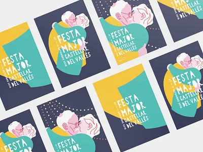FESTA MAJOR CASTELLAR DEL VALLÈS colors graphic design graphicdesign illustration poster