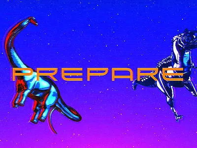 🎧 T.Rexcellent intro 🦖 2d 3d animation c4d design dinosaur dinosaurs logo animation motion motion design type typography