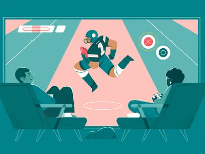 Super Bowl at home character character design football illustration inspiration photoshop styleframe super bowl