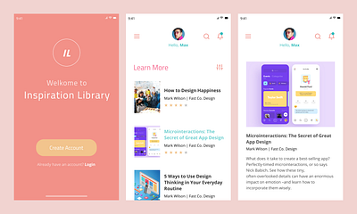 IL app design figma flat minimal mobile ui ux web website