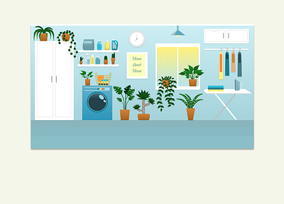 Laundry Room (Full Version) app branding design illustration illustrator minimal newshot ui ux vector vector art vector illustration web website website design xd design xddailychallenge