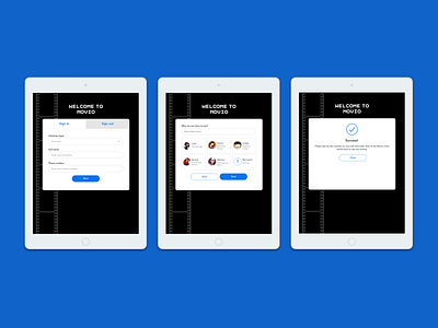 Movio Sign In Kiosk Designs css interaction design ipad sketch ui design uiux