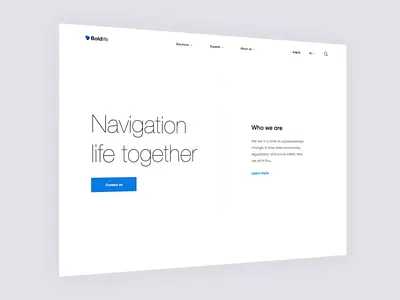 Landing Page - BoldLife animation clean landing minimal project ui ux web website