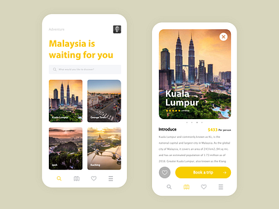 Adventure Mobile app application design flat minimal nature travel ui ux uxdesign uxui web