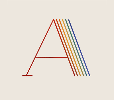 A - 36 days of type 36 days of type 36daysoftype asexual design font font design gay graphicdesign letter a queer rainbow typography