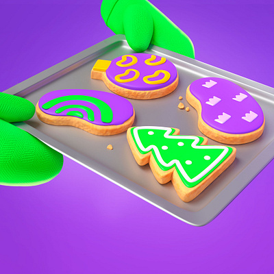 Delicious cookies for you 3d 3d art bakery christmas christmas tree cook cookie cool delicious digital digital art food fun gingerbread cookies illustration kids mittens post tasty