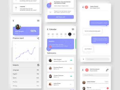 Students app app appdesign chat clean color creative design minimal ui uidesign ux uxdesign