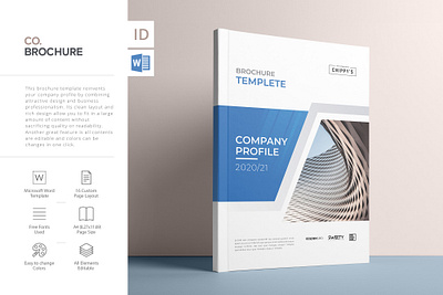 2020 Company Profile, Word Template annual report branding brochure design brochure layout brochure template company profile indesign template report cover word template