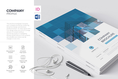 Corporate Brochure, Word Template brochure design brochure template company profile indesign template microsoft word word template