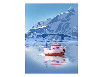 A Ship design drawing illustration painting procreate art