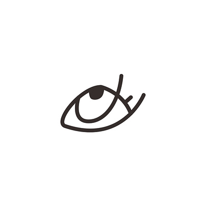 eye&fish illustration logo