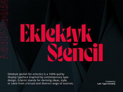 Eklektyk Stencil eklektyk layout logotype stencil font type typedesign typeface typography typography design