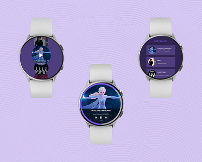 Music App for smart watch adobe illustrator adobe xd adobexd android watch app app ui design homepage minimalist smartwatch smartwatchui ui ux