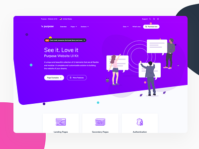 Purpose - Landing Page agency bootstrap4 business illustration landing landing page modern ui responsive startup marketing template theme