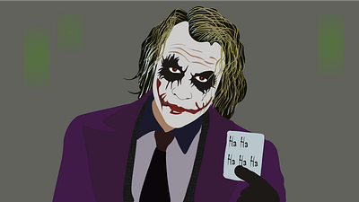 Joker (Heath Ledger) design illustration joker