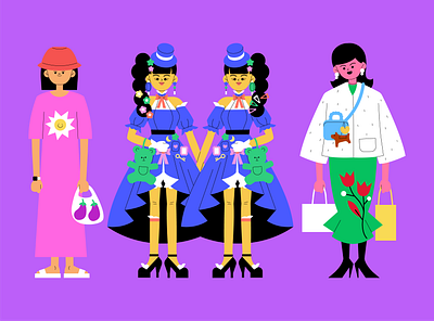 Fashion street #7 animation branding character fashion girl illustration infographic logo love ui vector