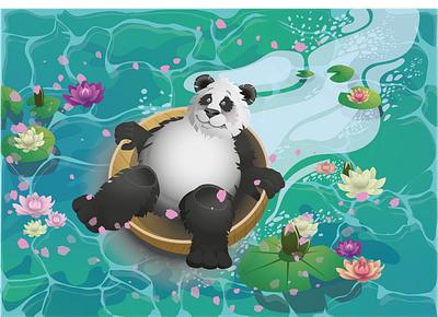 floater adobeillustration animalart illustration illutration illutrator iloveanimals panda bear vectorart vectorartist vectordesign