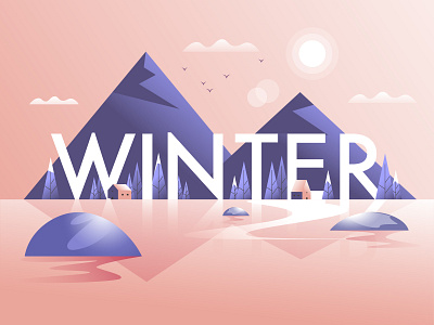 Winter background cold lake landscape mountains nature season wallpaper winter
