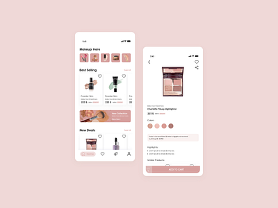 Makeup Store App app designs ecommerce ios makeup store ui ui design ux xd design