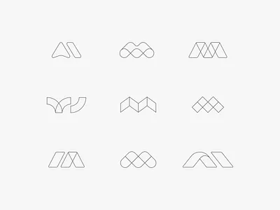 Letter M Exploration (2) app brand design brand identity branding branding agency flat marks form graphic design icon icon iconography illustration vector illustrator letter exploration logo logomark logotype stroke outline 3pt typography type font m ui ux user design vector illustrator