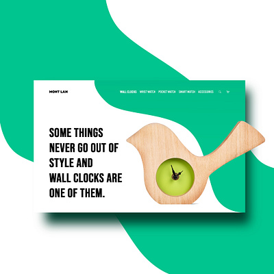 Clock online store. Web design clock design graphic graphicdesign graphicdesigner green illustration picture store ui uidesign ux wave web webdesign website design