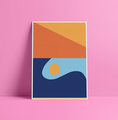 Beach Sunset abstract beach branding design flat graphic illustration illustrator minimal ocean san francisco sunrise sunset