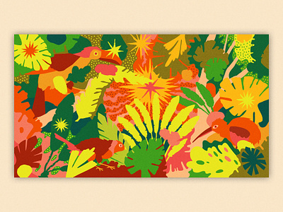 Affinity X Liefhebber Midday affinity affinity designer affinitydesigner art birds campaign desktop digital illustration forest hiking ibis illustration ipad outdoors palms palmtree trekking tropical tucan vector