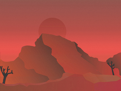 Desert Illustration adobe art artwork bcakground design grain graphicdesign illustration illustrator logo orange photoshop texture typography vector visual design