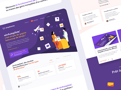 Product page - Winpharma color flat fun illustration logo ui ux vector web website
