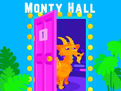 Monty Hall art artist character design flat illustration illustration art illustrator math monster vector