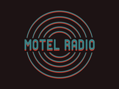 Motel Radio's first logo 3d circle radio