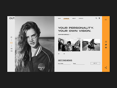 OUT. design minimal typography ui ux web website