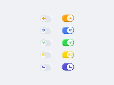 Daily UI 015 - On/Off Switch 015 apple button color dailyui dailyui015 dailyuichallenge ios light neumorph neumorphic neumorphism office on switch switch button toggle toggle button ui userinterface