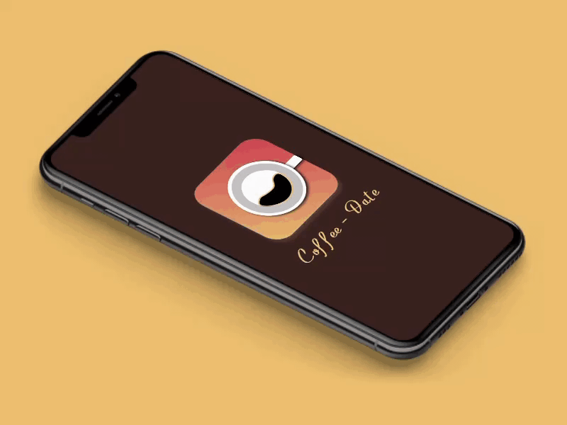 Coffee-Date adobexd branding coffee design mobile mobile app mobile ui tinder ui uidesign ux uxdesign