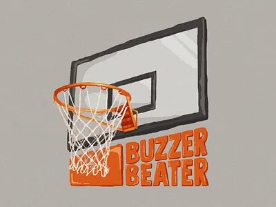 Buzzer beater 🏀🔔 basketball game buzzer beater graphic design graphic designer illustration logo illustrator instagram logo