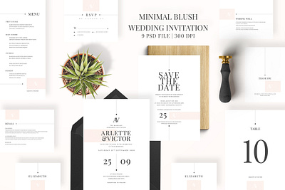 Minimal Blush Wedding Invitation anniversary blush bride brides cards design diy elegant feminine groom invitation invitations invite minimal minimalist modern party wedding card wedding invitation