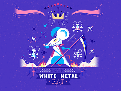 :::The White Metal Rat::: astrology china chinese virus corona virus design disease illustration illustrator lunar monster mouse photoshop rat vector