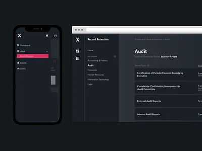 Responsive Interface branding dark ui design exploration menu menu design mobile app navigation responsive ui ux ux design visual design