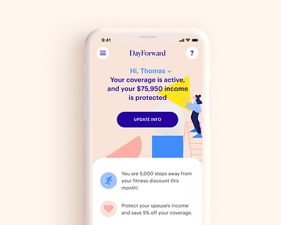 Life Insurance app UI overview app branding calendar card chat components design system illustration input mobile payment pink printing rounded scan schedule ui violet