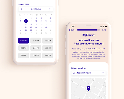 Life Insurance app UI overview app branding calendar card chat components design system illustration input mobile payment pink printing rounded scan schedule ui violet