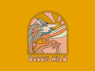 Boogie Wild adventure apparel boogie wild camping coalition snow groovy illustration outdoors retro