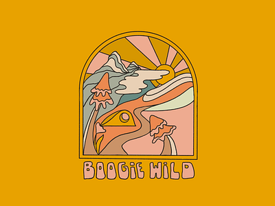 Boogie Wild adventure apparel boogie wild camping coalition snow groovy illustration outdoors retro