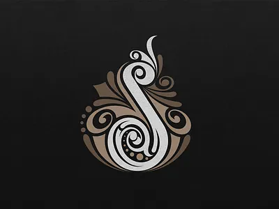 Letter S Monogram Design Floral Decorative Ornament Typo Classy branding classic classy decorative feminine floral hotel identity lux luxury ornament ornate panter panter vision script symbol type typeface typo typography