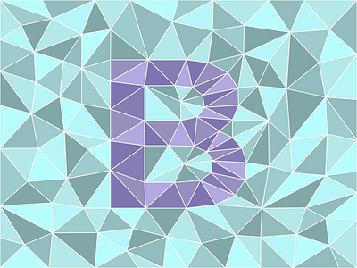 B 36daysoftype 36daysoftype07 aqua design polygonal purple triangle typo typography